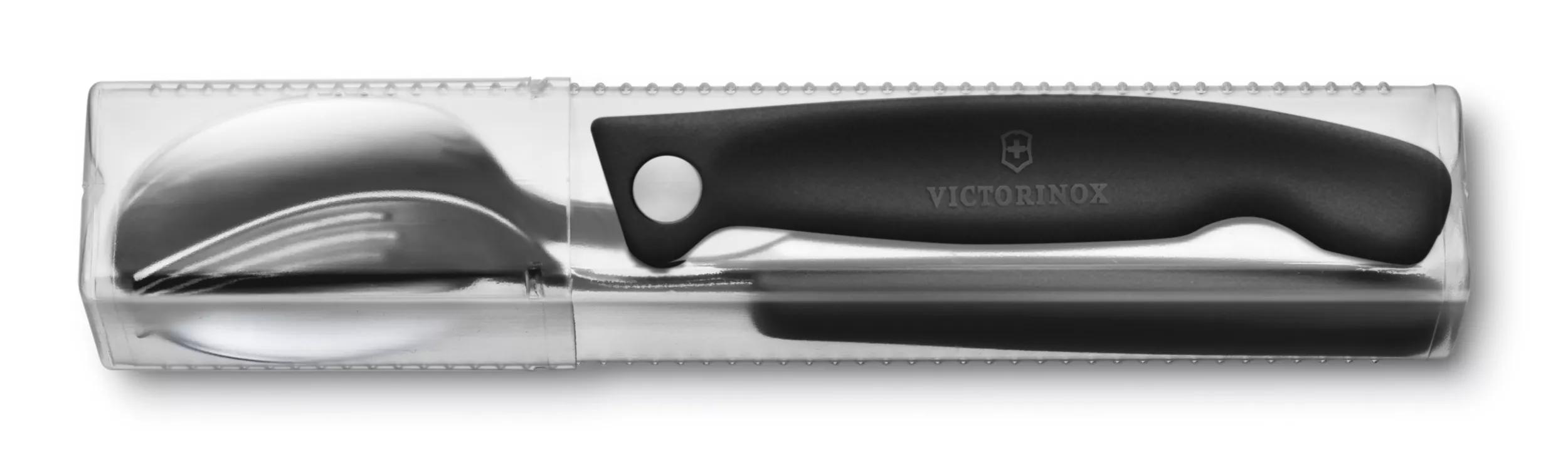 Swiss Classic Set aus Gemüsemesser, Gabel und Löffel-schwarz