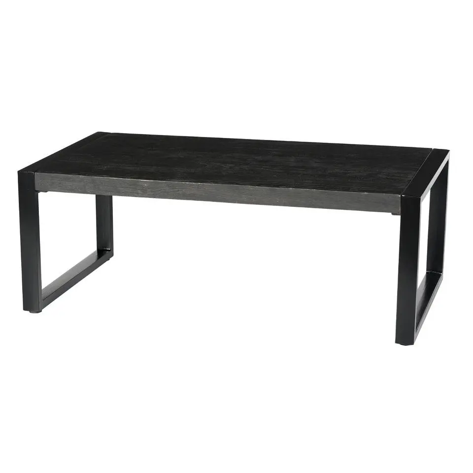 Salontafel Rechthoek - Zwart Mangohout - 110x60x45cm - Norris