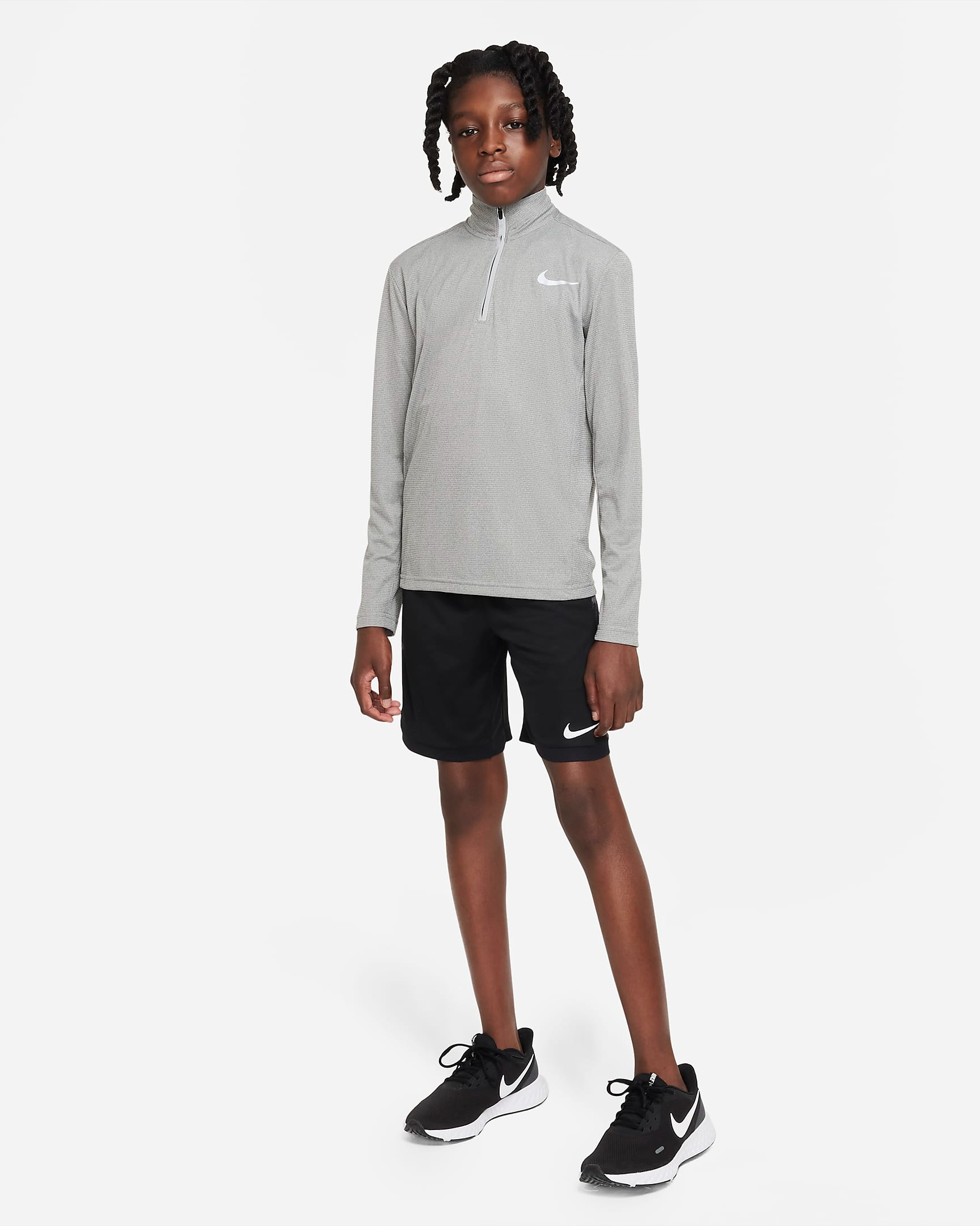 Dri-FIT Poly  Training Top Junior 091/Carbon Heather