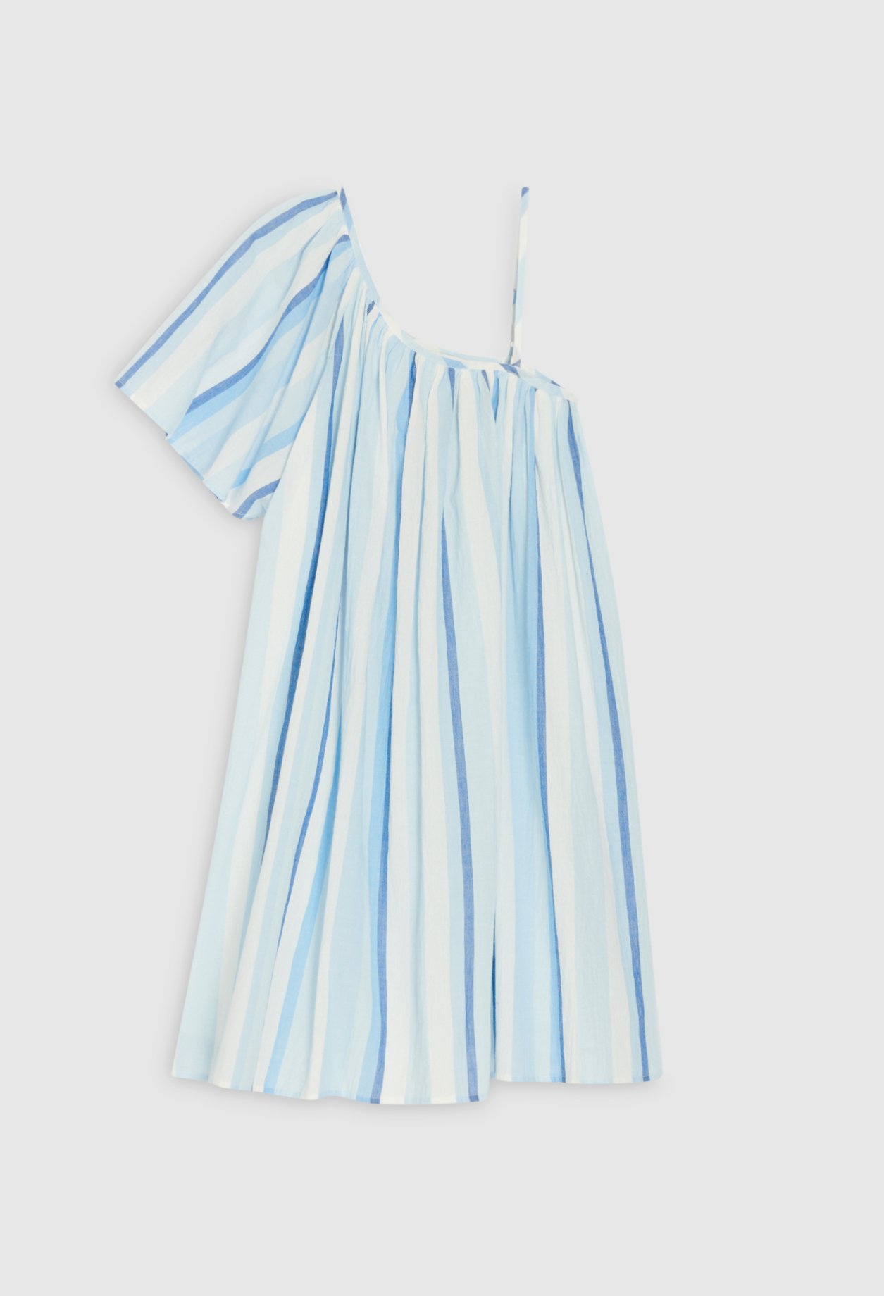 Robe courte asymetrique bleue
