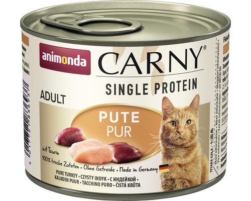 Animonda CARNY Single nat kattenvoer, puur kalkoen, 200g