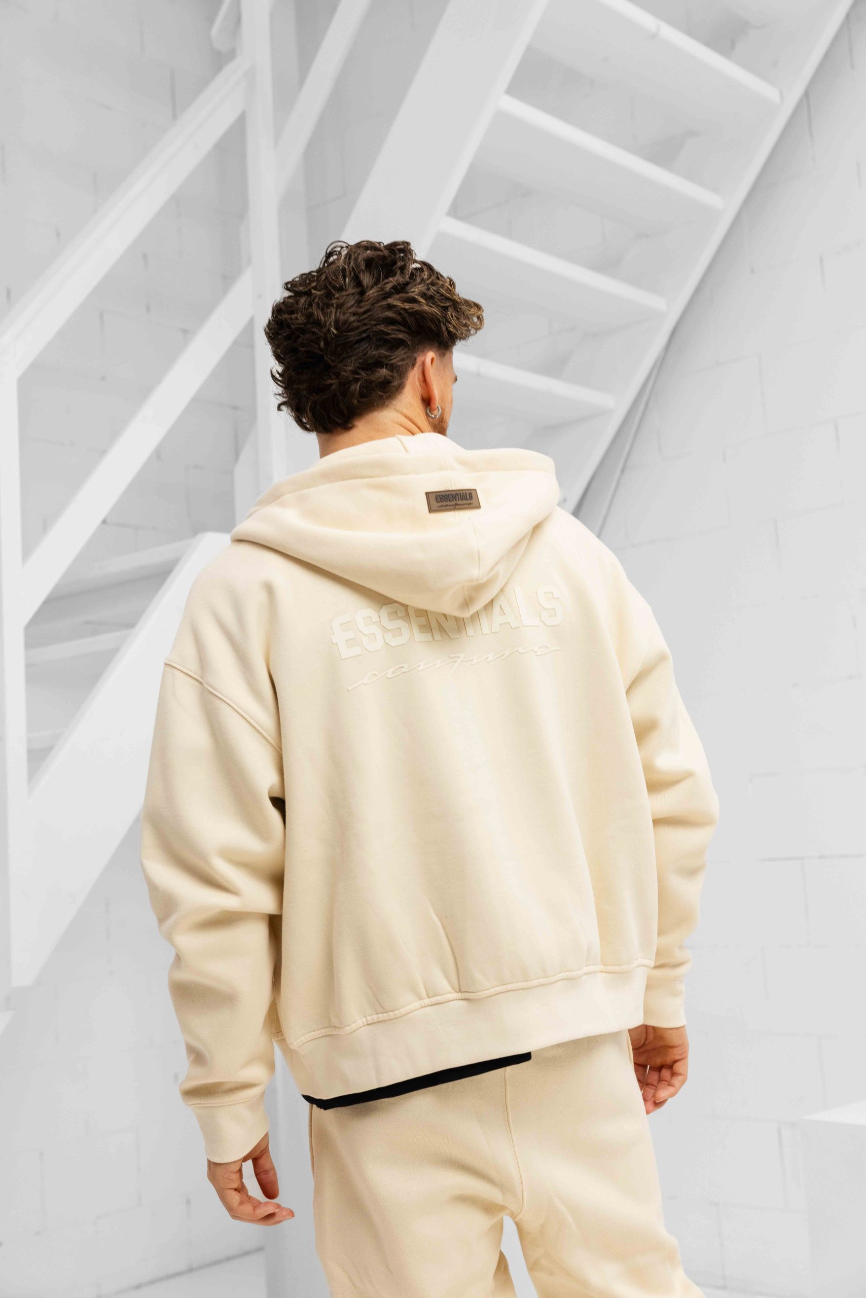 Cou7ure Essentials Basic Zipper Trainingspak Heren Beige