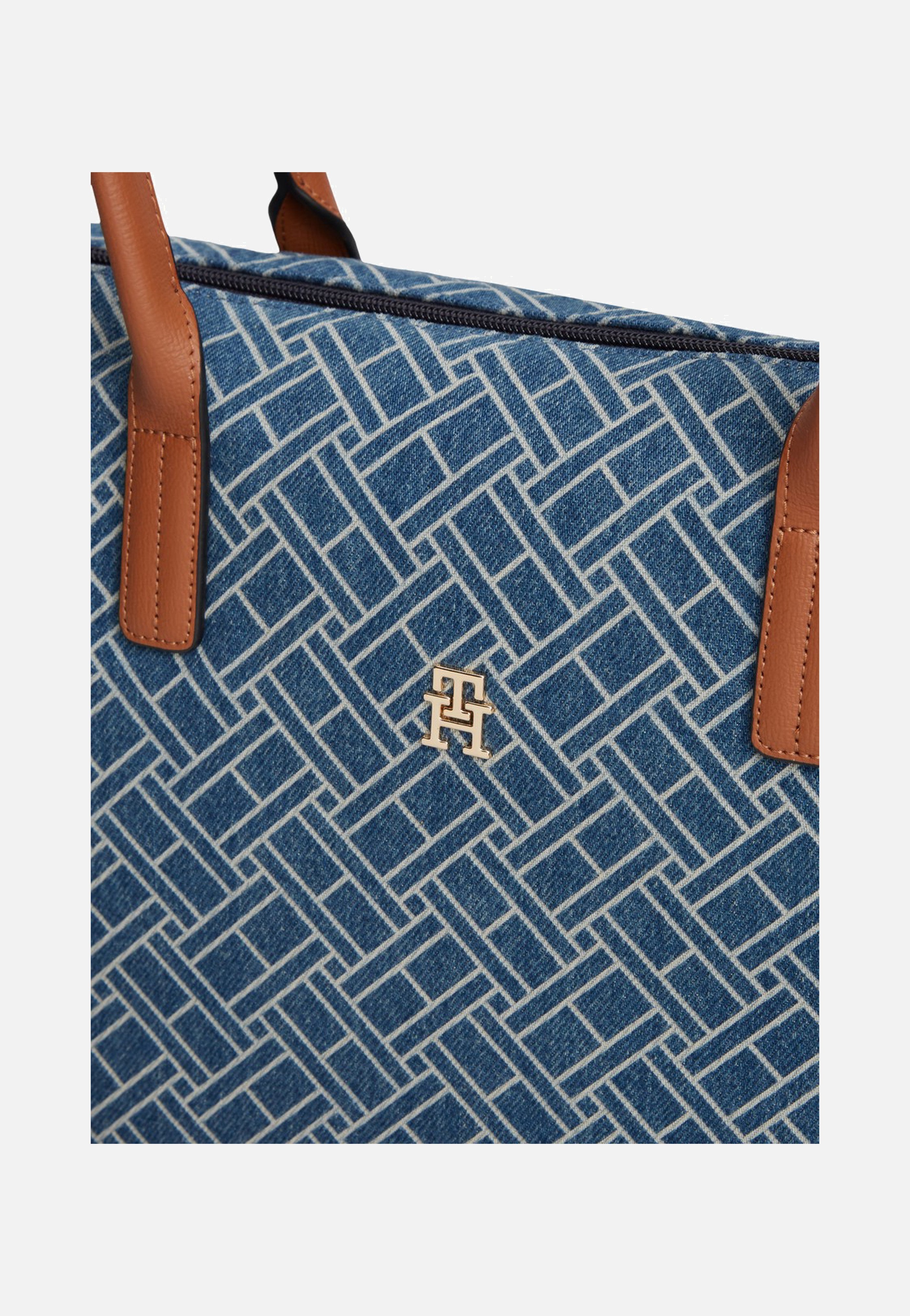 Popette Tote Denim Flag Blue Denim - Shopper