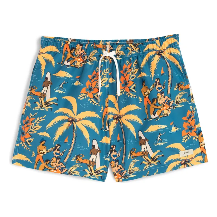 Bather Short de Bain Trippin' Fibres Recyclées | Bleu