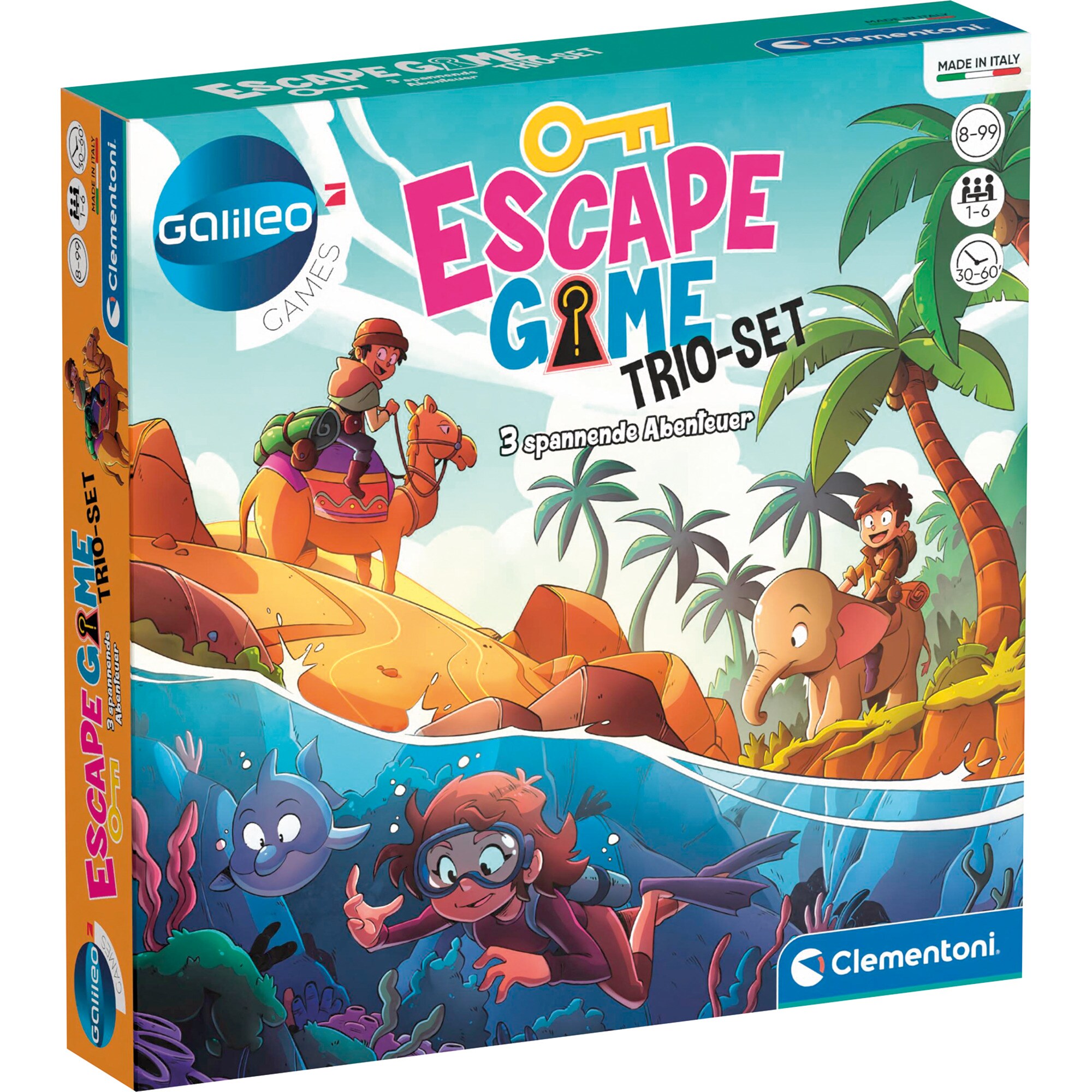 Clementoni Partyspiel Escape Game Trio-Set