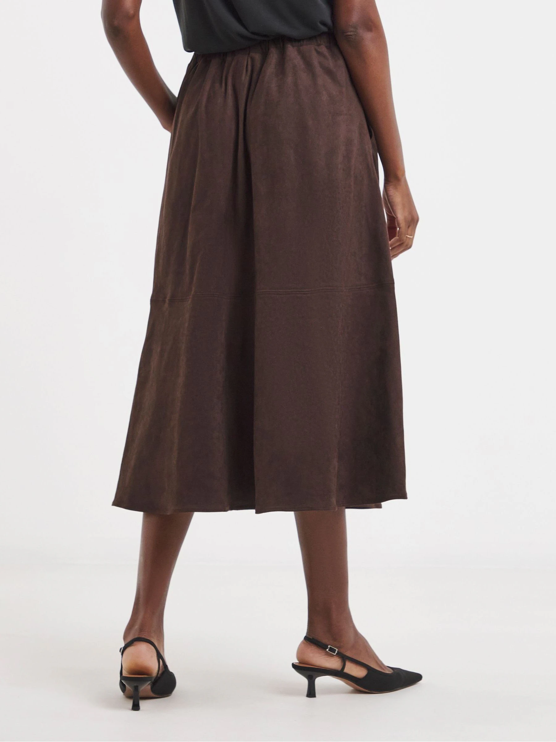 JD Williams Suede Midi Circle Skirt