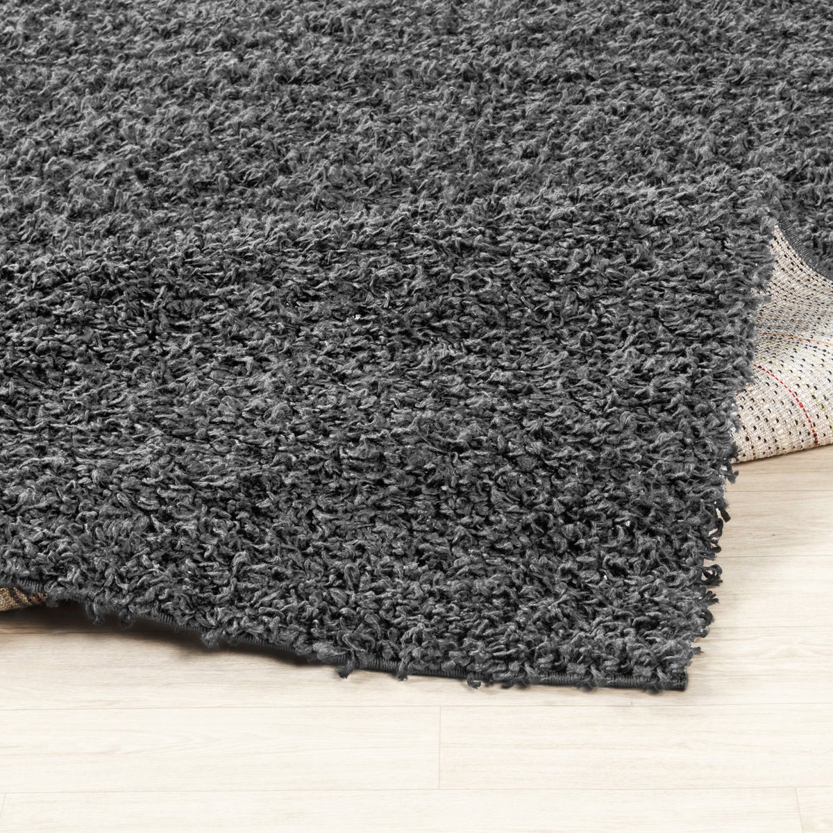 Modern hoogpolig shaggy vloerkleed, donkergrijs, 160x220 cm, LILLY