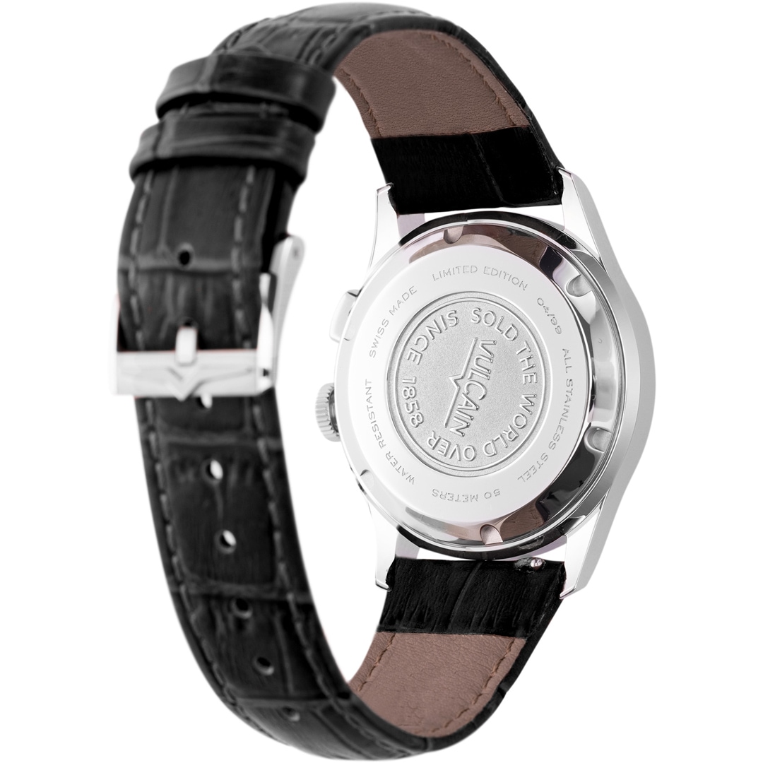 Vulcain Cricket Classique 36mm Brown Khaki Steel Caseback