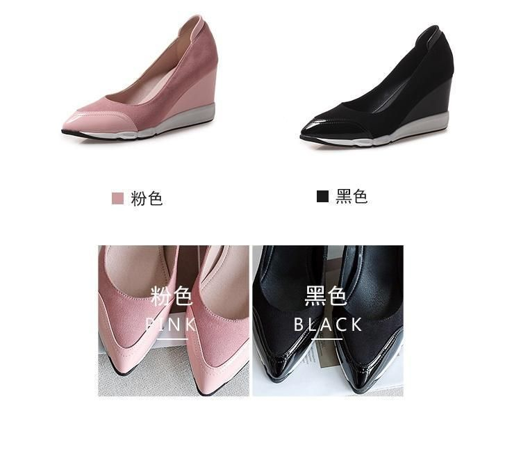Freesia - Puntige pumps met sleehak