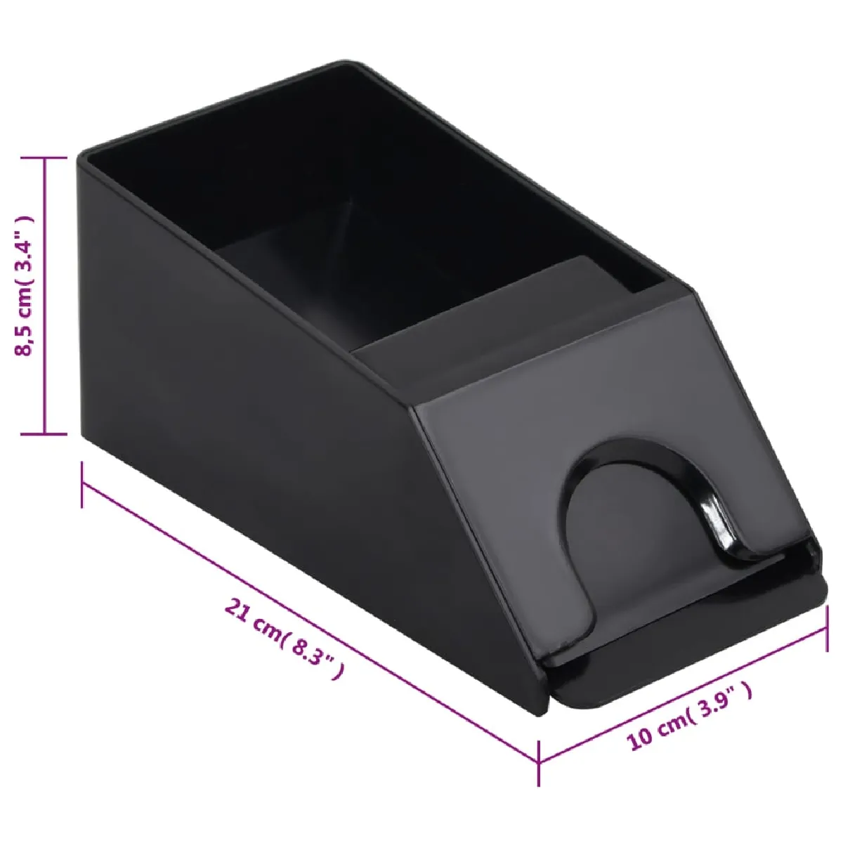 vidaXL Sabot de cartes à jouer - Noir