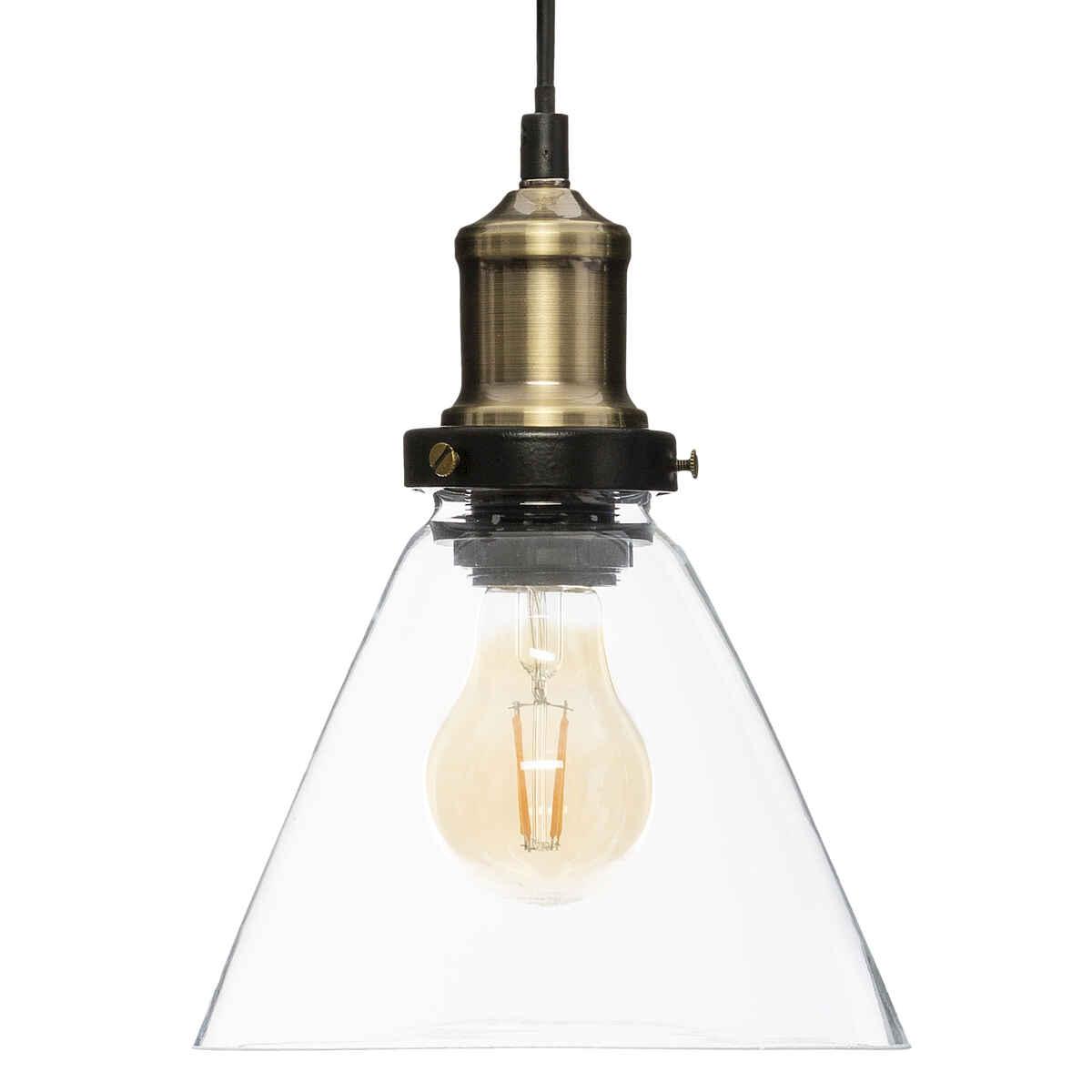 SUSPENSION ALAK VERRE CONIQUE H.22CM