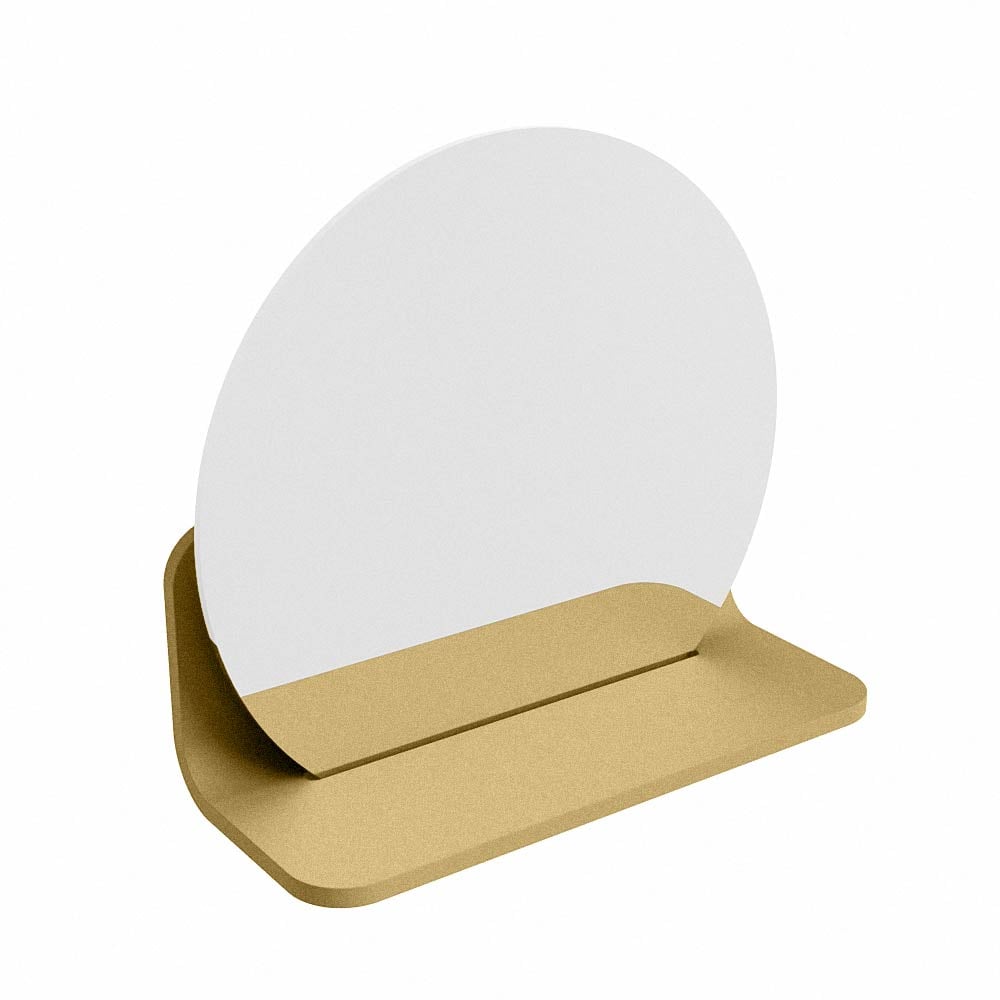 Mondiaz Spot spiegel rond Ø30cm met planchet oro