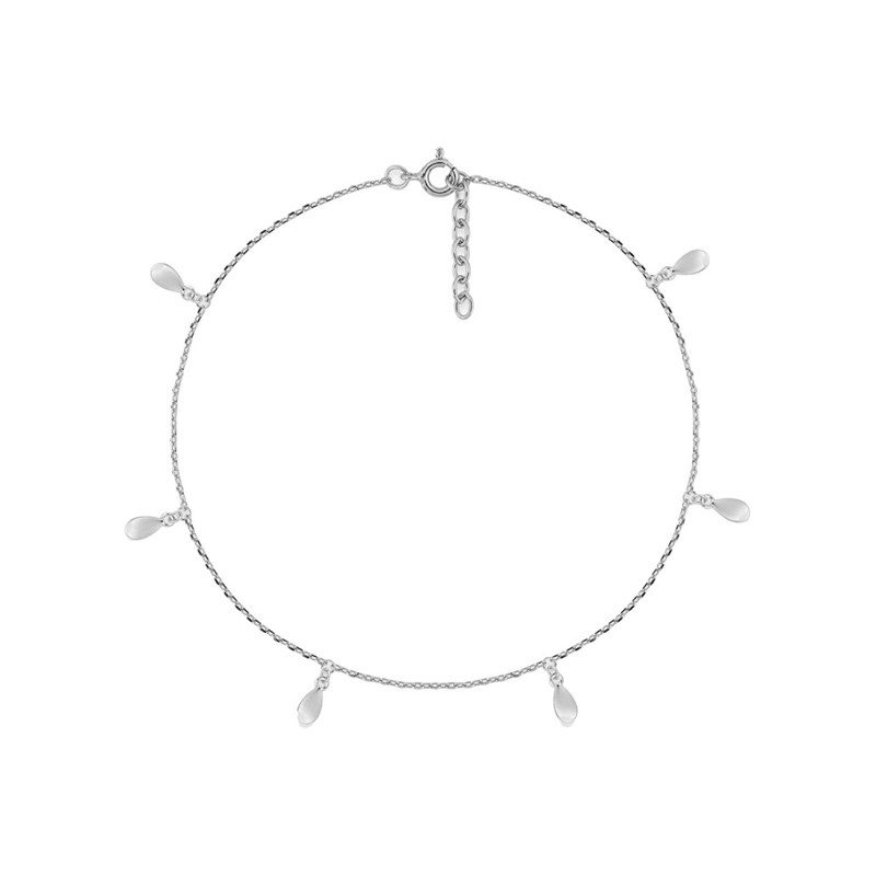 Chaîne de cheville Femme 25 cm - Fantaisie - Argent 925