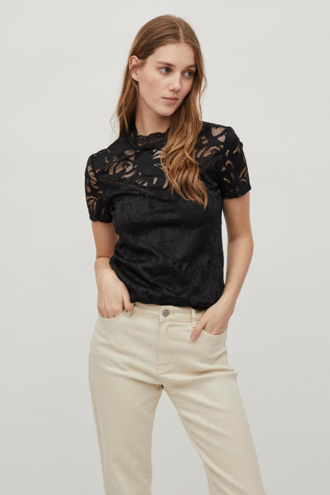 Vila zwarte dames t-shirt