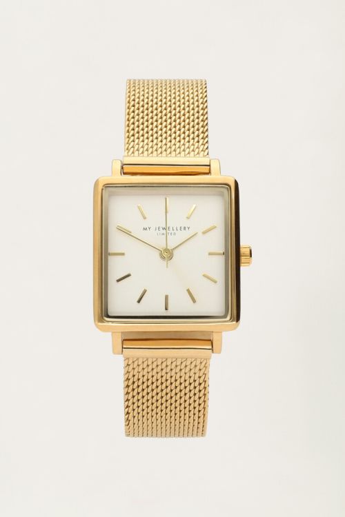 Horloge witte vierkante wijzerplaat