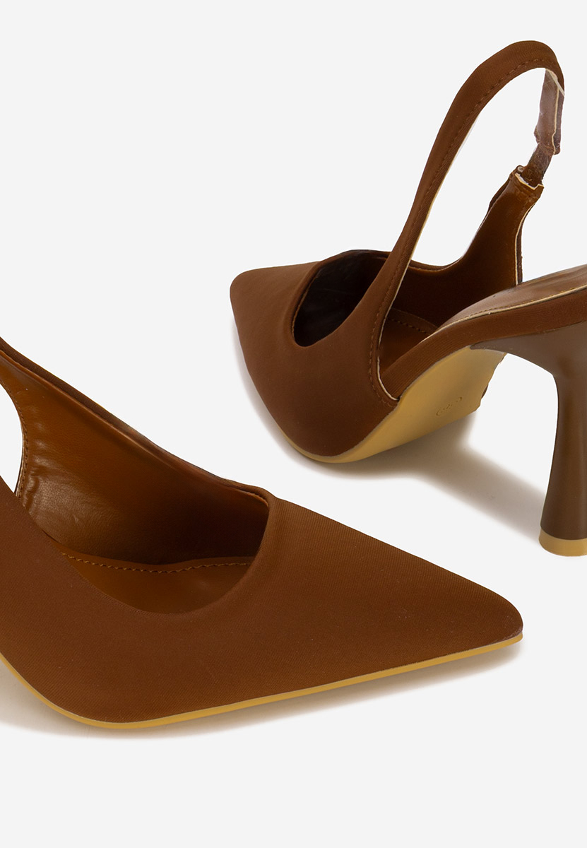 Chaussures slingback bruns Anabela