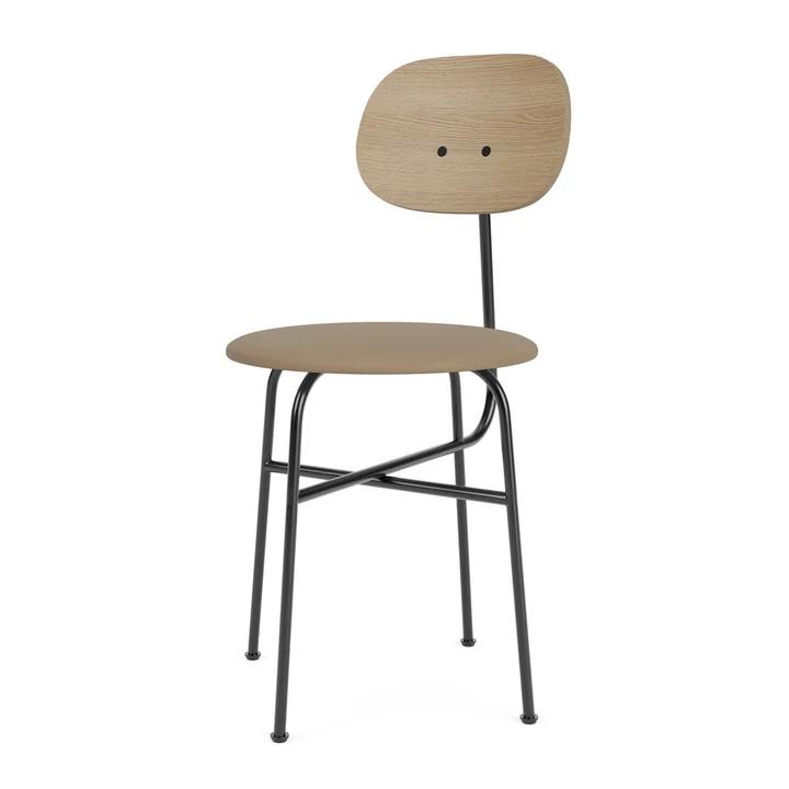 Audo - Afteroom Plus Stuhl, Eiche natur / schwarz / beige (Leder Sierra Stone 1611)