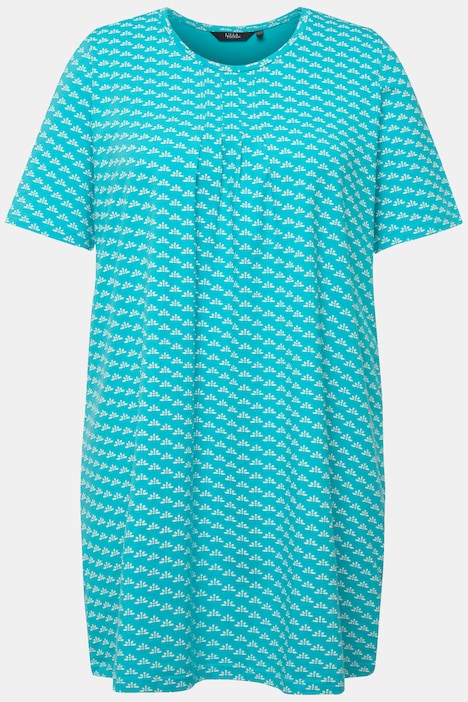T-Shirt, gemustert, A-Linie, Rundhals, Halbarm
