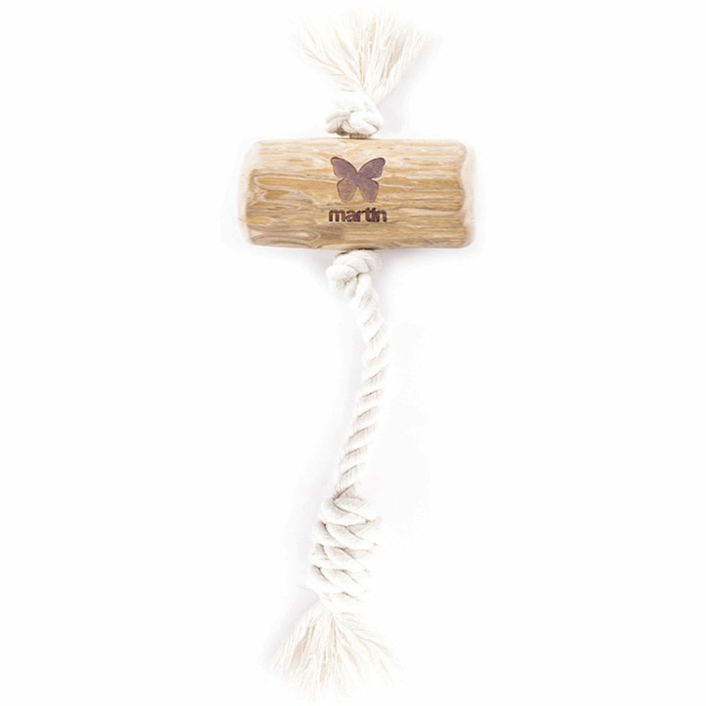 Jouet bois & corde pour chiens jouet en bois de caféier