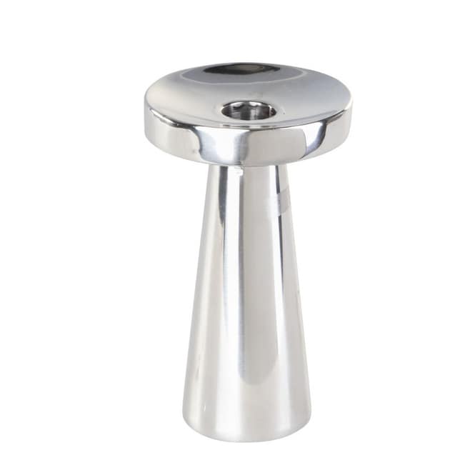 Kerzenhalter konisch silber - ca. 8,5 x 14,5 cm