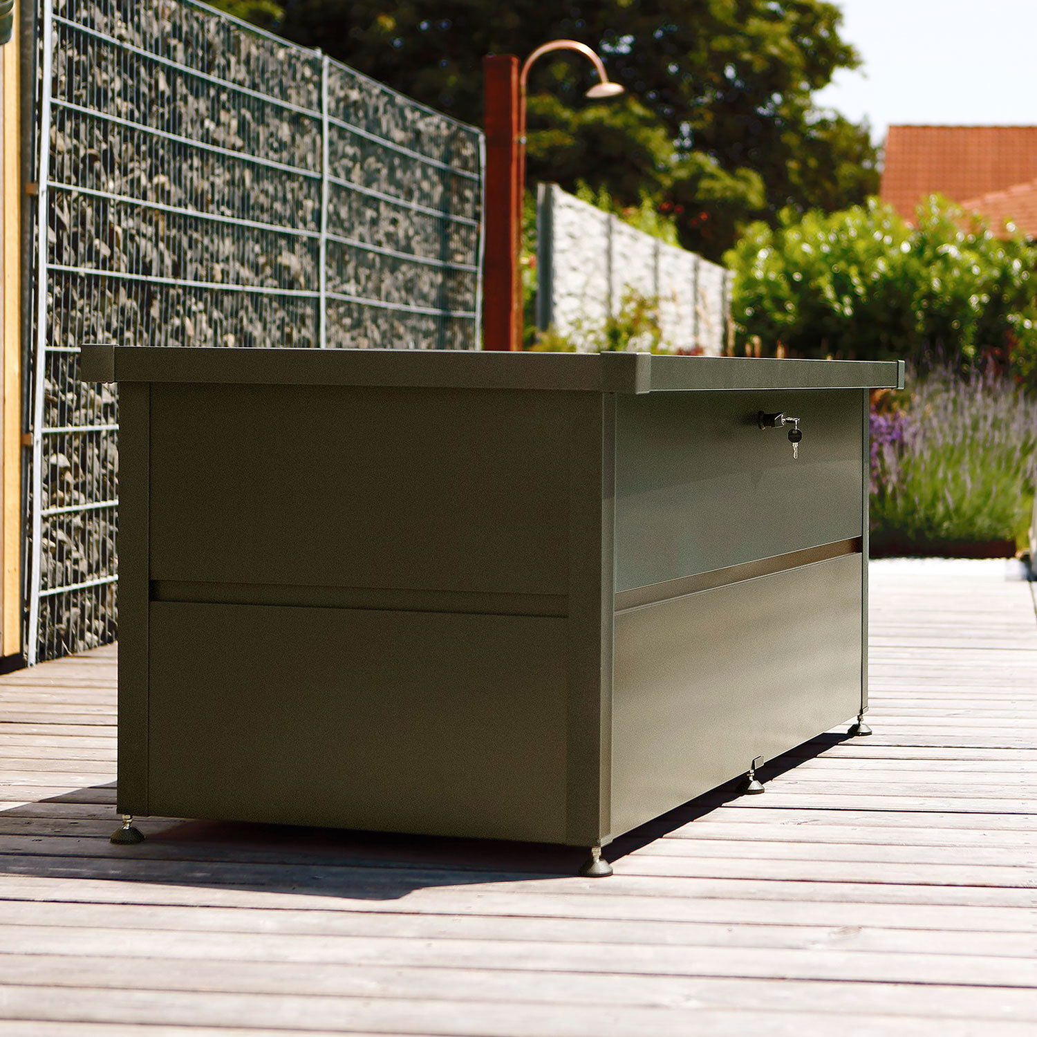 Gartenbox Colibri inkl. Schloss aus Stahlblech