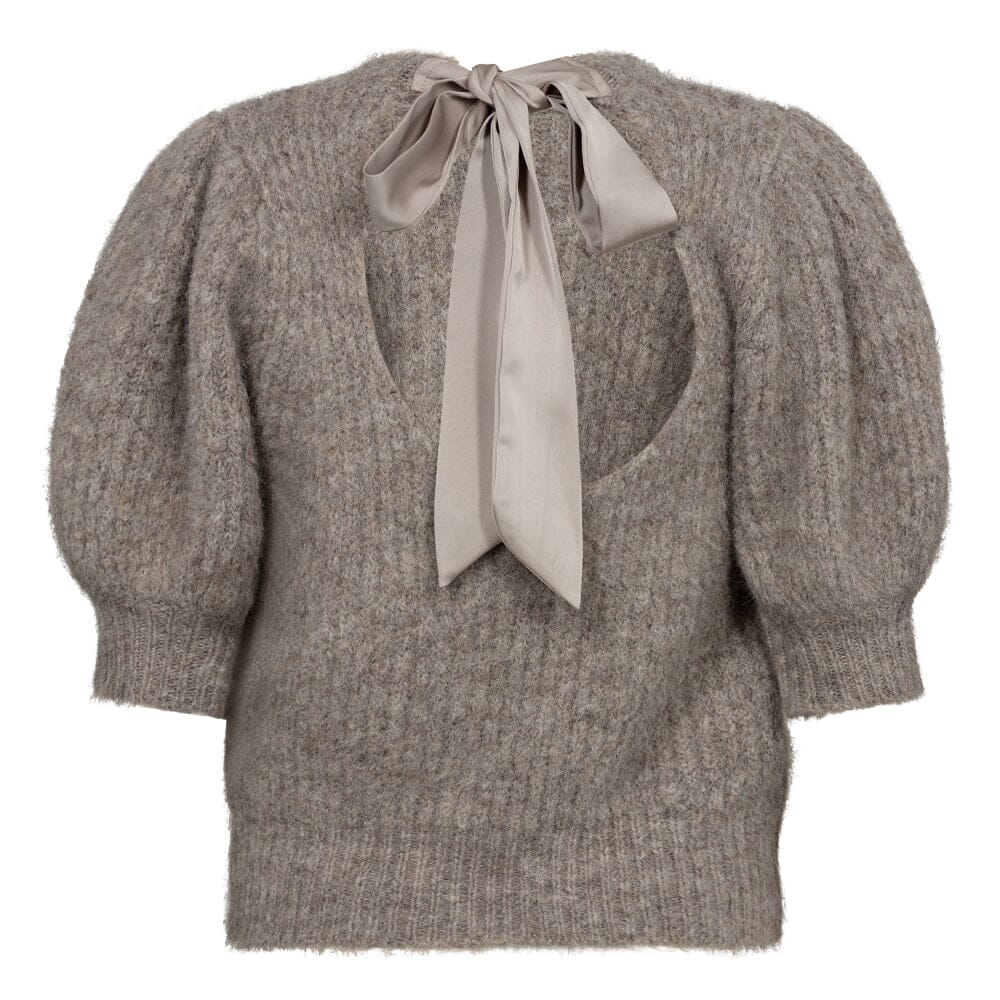 Co´Couture Coraliecc Bow Rib Knit 32135 154 walnut