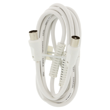 Q-Link coax kabel 3CV2 HF 2 meter stekker recht wit