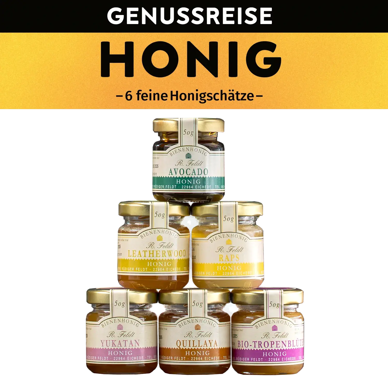 Genussreise Honigschätze, 6 Tlg.