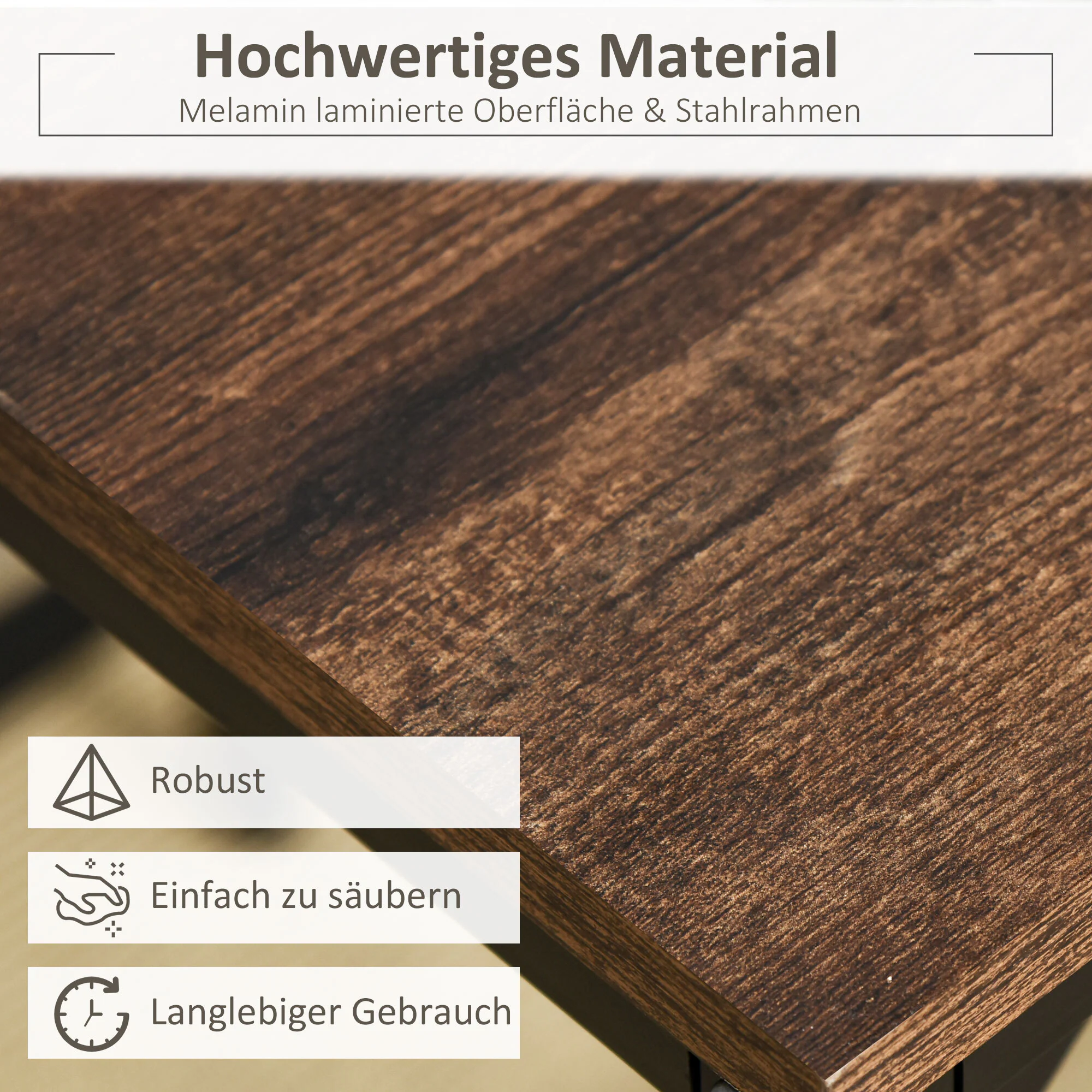 HOMCOM Bartisch-Set mit 4 Barhockern 100 x 60 x 88 (BxTxH)
