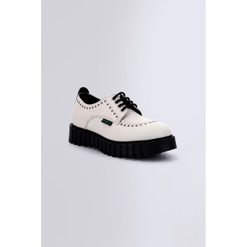KICK FAMOUS BLANC DERBIES Cuir Femme
