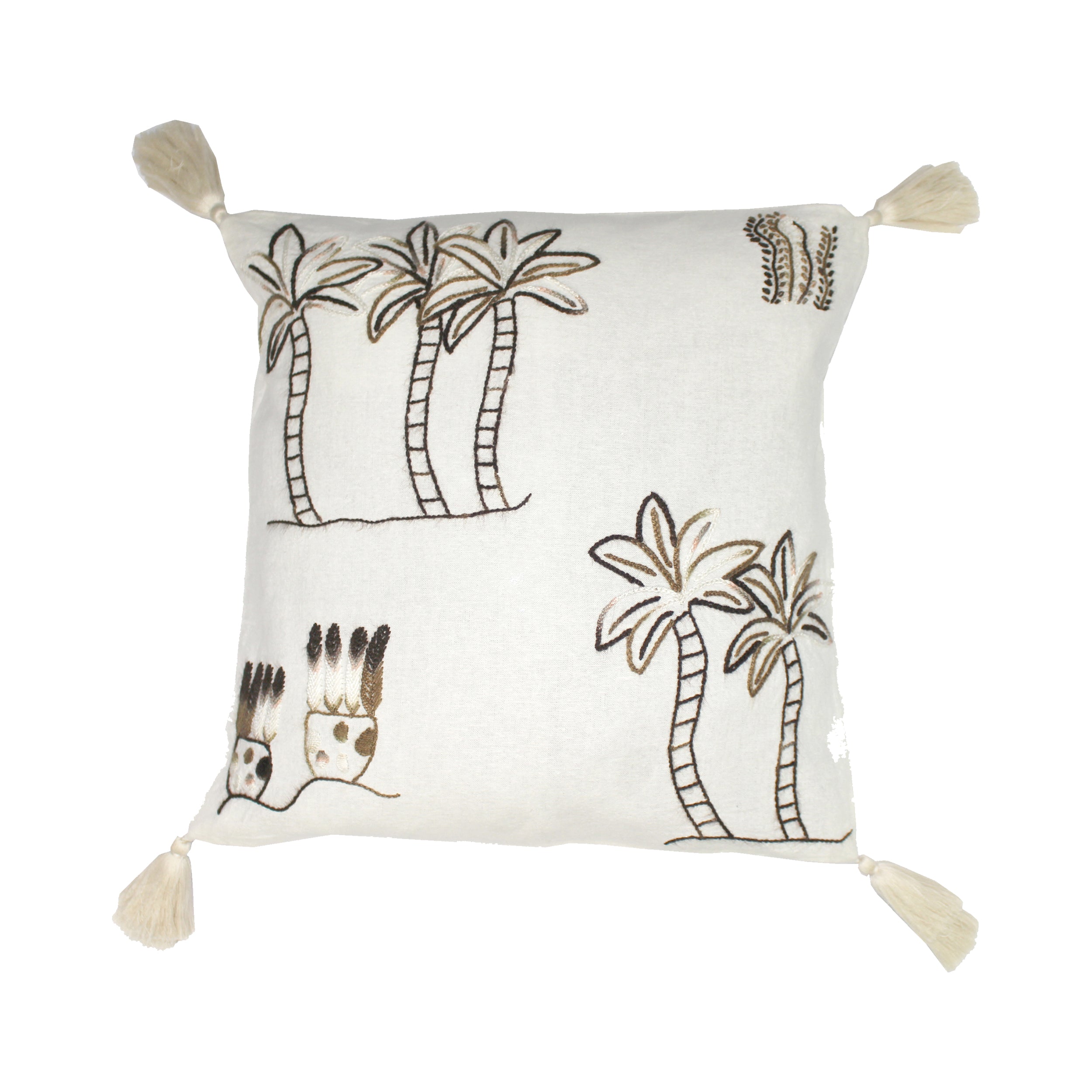 Doublure de coussin brodée à la main (lot de 2 unités)