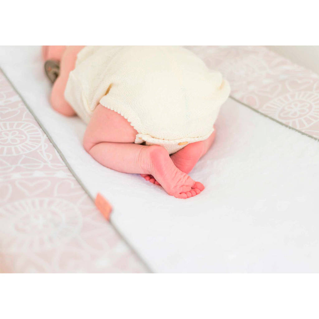 Little Lof aankleedkussenhoes misty pink-white
