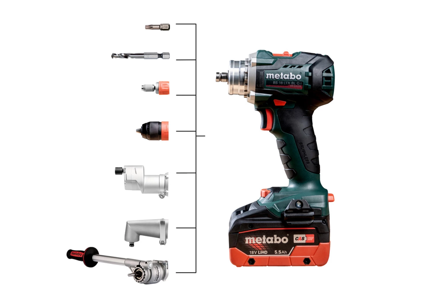 Metabo BS 18 LTX BL Q I 18V Li-ion accu boor-/schroefmachine body in metaBOX - koolborstelloos - 602359840