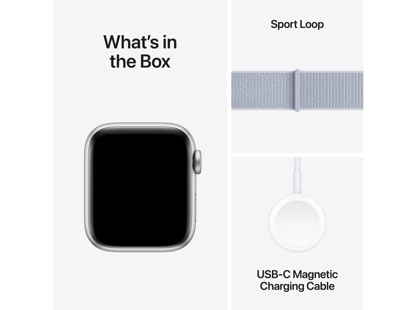 APPLE WATCH SE GPS 40MM PRATEADO COM LOOP DESPORTIVA AZUL NUVEM