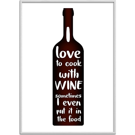 I love to cook with wine - 50x70 cm