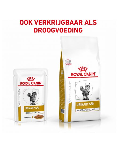 Royal Canin Veterinary Diet Urinary S\/O Moderate Calorie Morsels Gravy Wet - Kattenvoer - 85 g