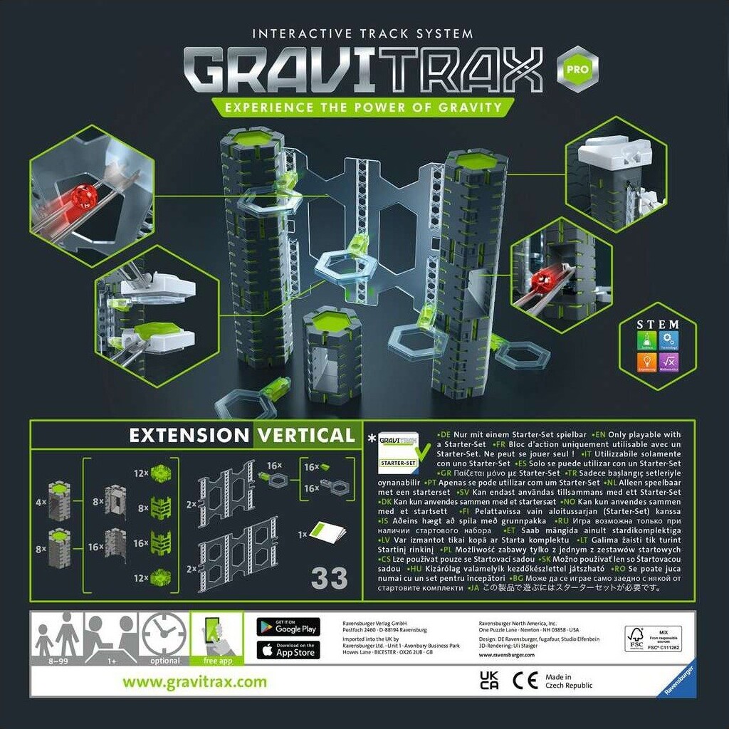 Gravitrax - Pro Expansion Vertical - 33 Dele