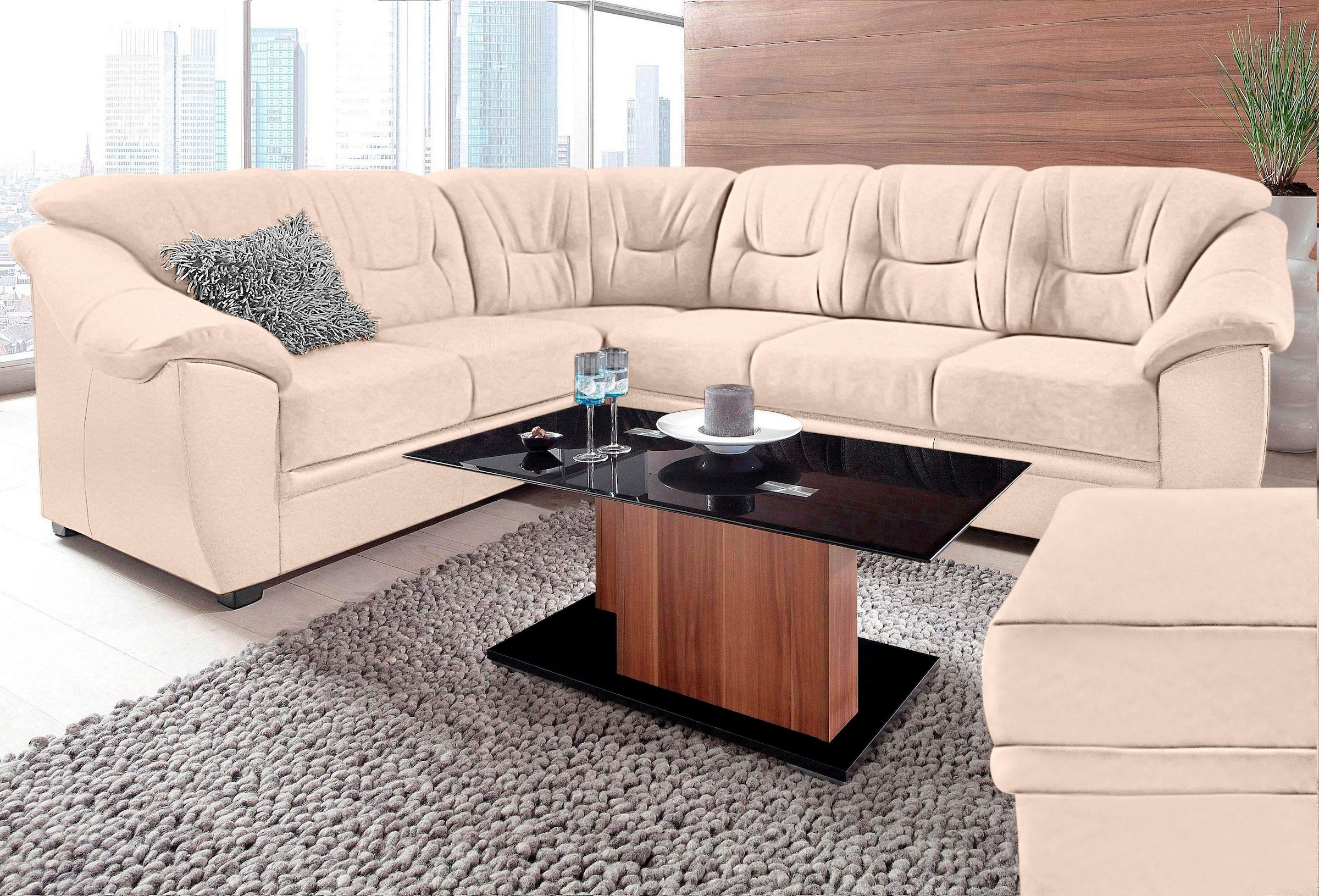 sit&more Ecksofa »Savona L-Form, B: 262 cm« optional Bettfunktion, Federkern