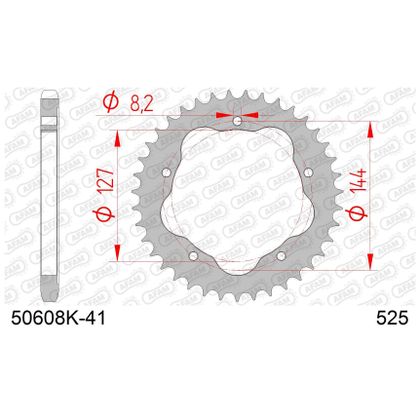 Kit chaine AFAM 525 Type Acier Premium