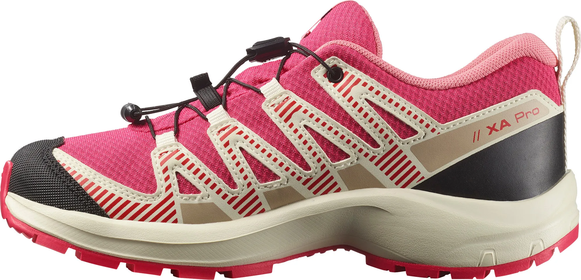 Salomon Kids' XA Pro V8 Waterproof Rouge Red/vanilla Ice/flamingo Pink