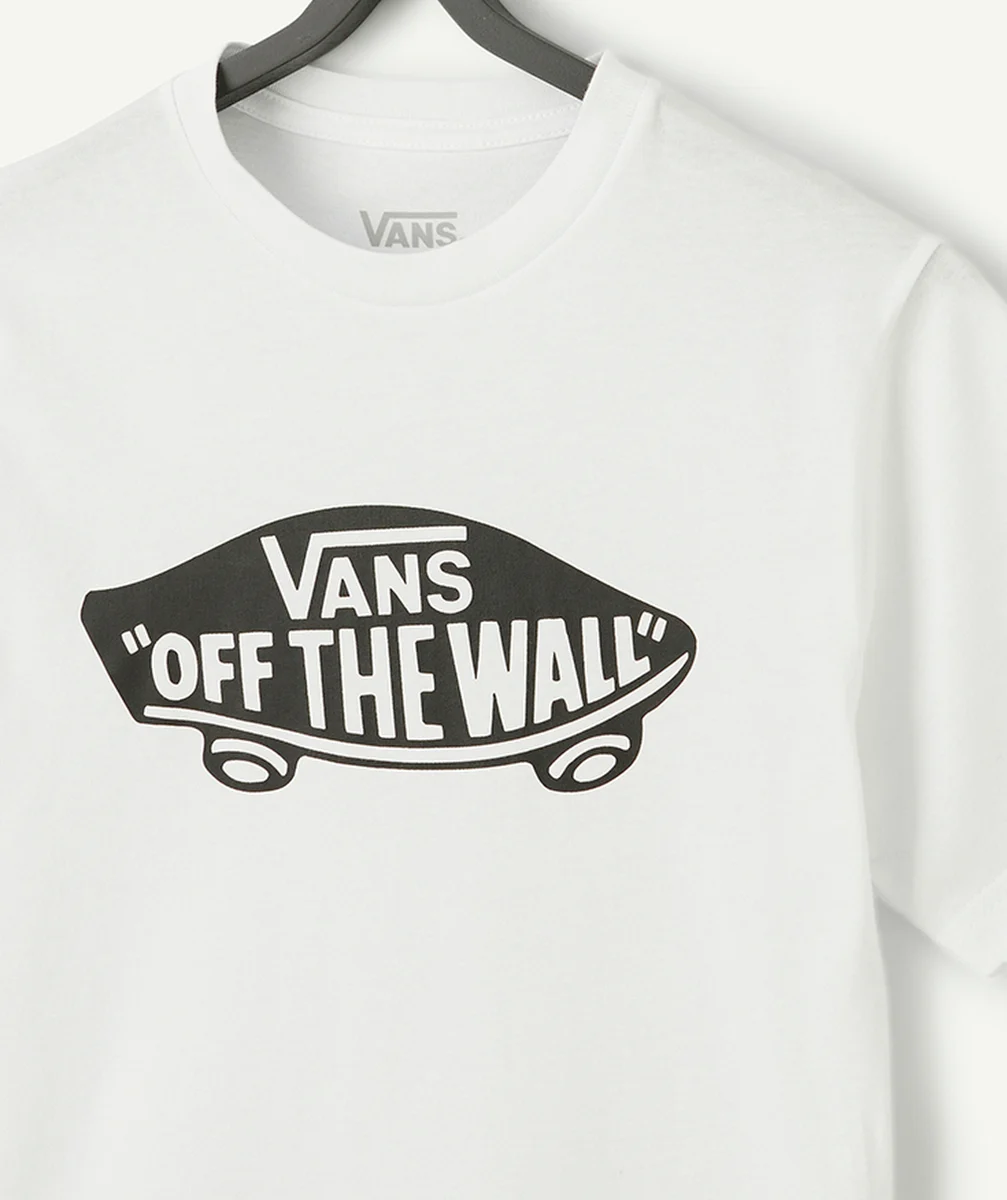 VANST-SHIRT GARÇON EN COTON BLANC SYLE 76 SS AVEC LOGO