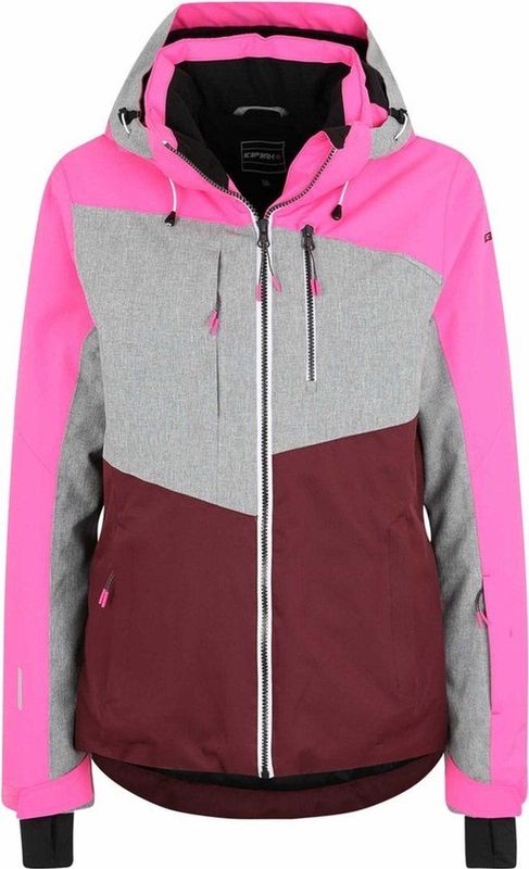 Icepeak - Calion - Dames Ski Jas - Roze/Grijs - Waterdicht
