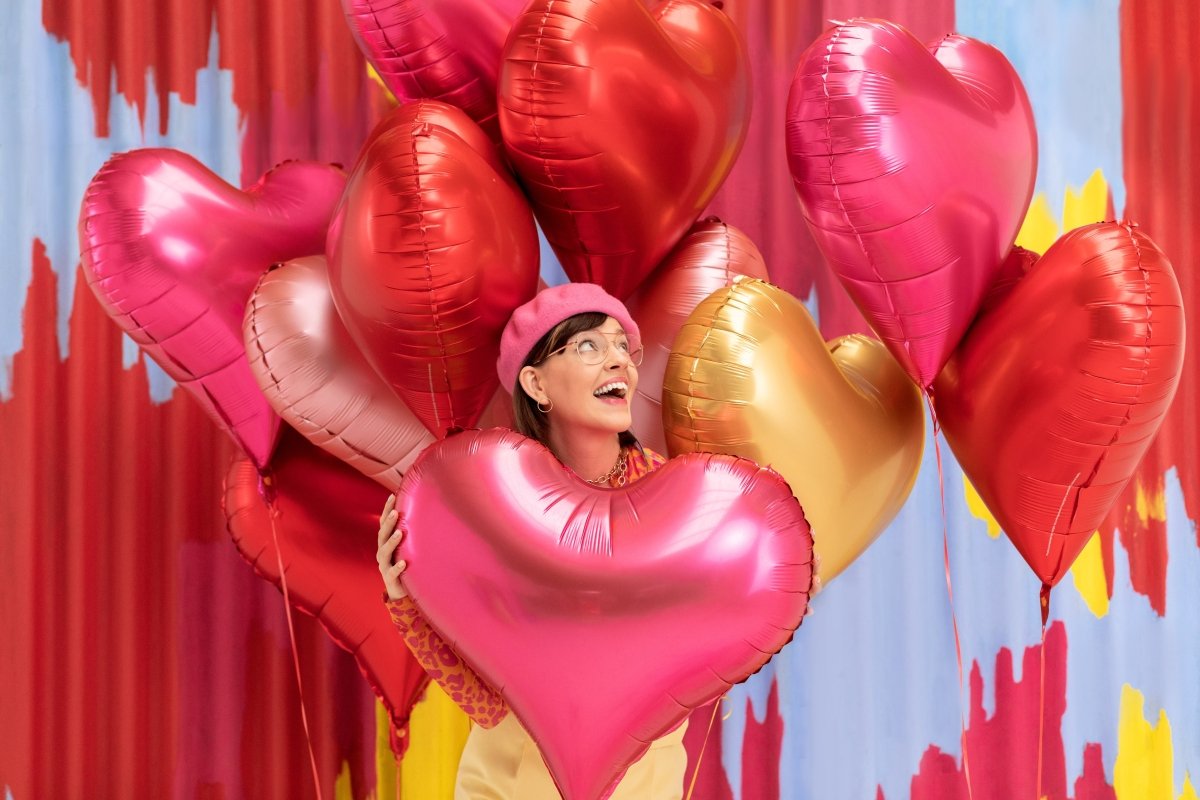 Hart Helium Ballon Roze Leeg 75cm