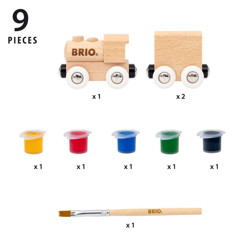 BRIO Spiel Holzzug zum Anmalen