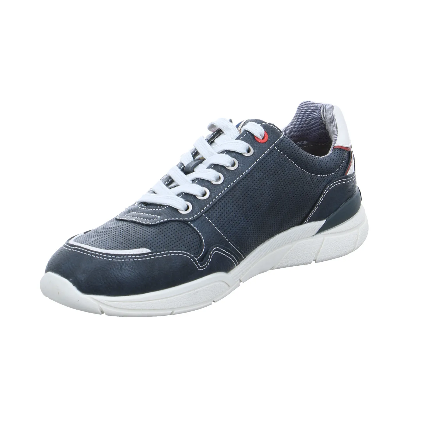 MUSTANG Halbschuhe Sneaker Blau Lederimitat