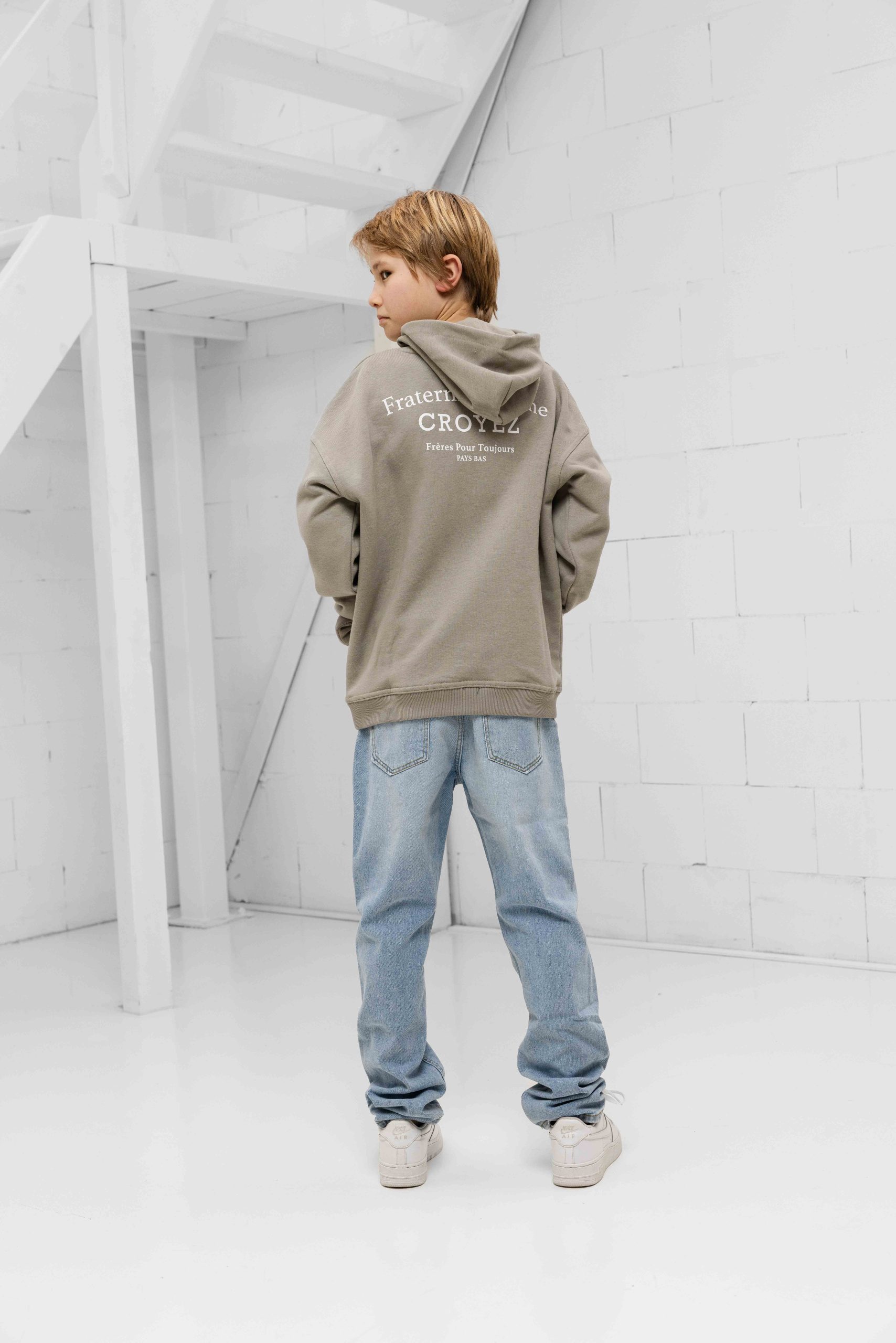 Croyez Fraternité Hoodie Kids Grijs