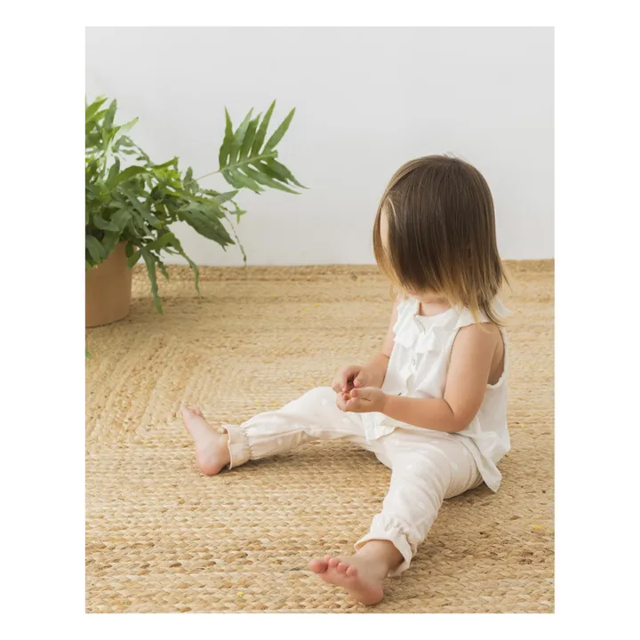Búho Legging Coton Bio Pommes | Rose pâle