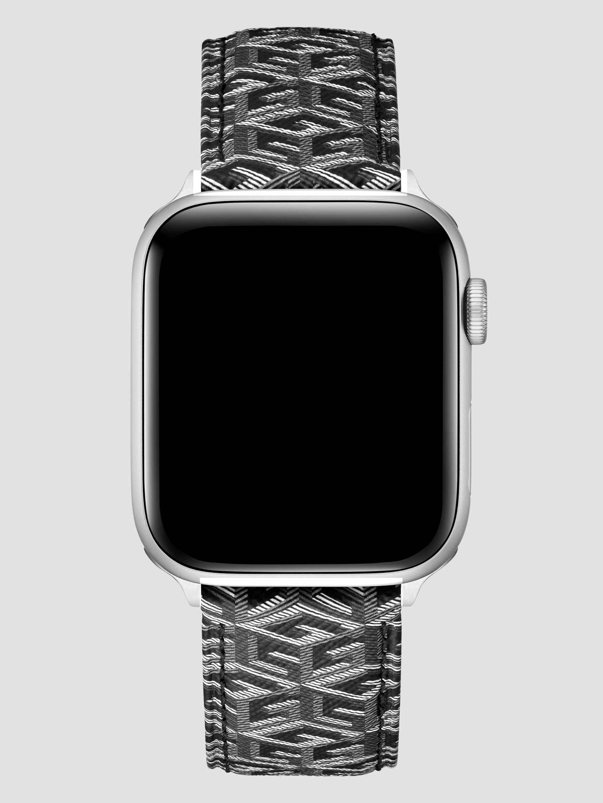 Pulseira G-Cube em couro cinza de 42 a 44 mm para Apple Watch®