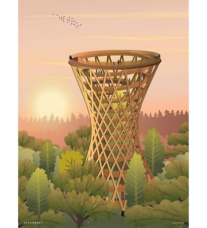 Vissevasse Poster - 50x70 cm - Forest Tower