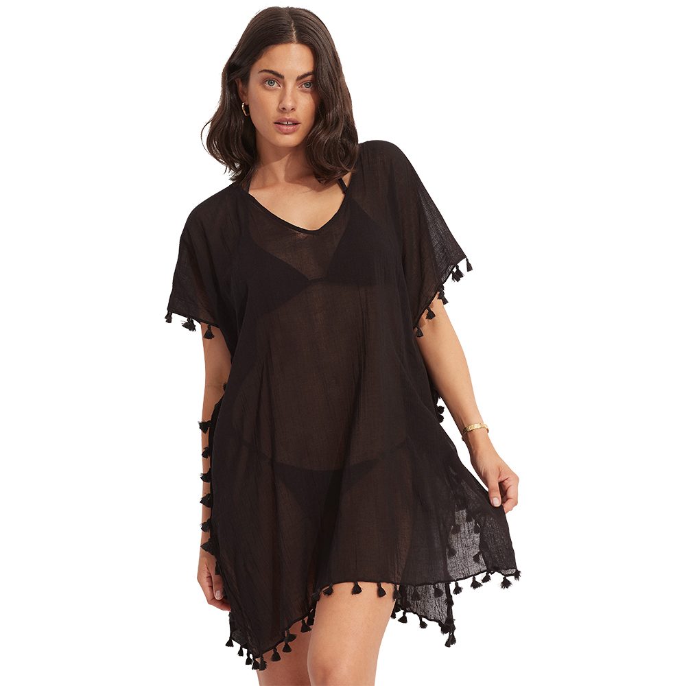 Seafolly Amnesia Kaftan Damen schwarz